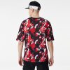 NEW ERA NBA AOP MESH OS TEE CHICAGO BULLS RED