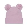 NEW ERA WMNS METALLIC LOGO BEANIE NEW YORK YANKEES PINK