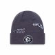 NEW ERA MULTI PATCH BEANIE BROOKLYN NETS GREY ONE