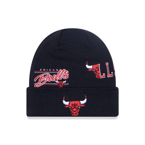 NEW ERA MULTI PATCH BEANIE CHICAGO BULLS BLACK