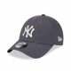 NEW ERA METALLIC 9FORTY NEW YORK YANKEES GREY ONE