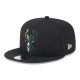 NEW ERA SPLIT LOGO 9FIFTY MILWAUKEE BUCKS BLACK