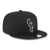 NEW ERA SPLIT LOGO 9FIFTY MILWAUKEE BUCKS BLACK