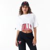 New Era NBA Team Wordmark Chicago Bulls Crop T-Shirt White