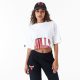 New Era NBA Team Wordmark Chicago Bulls Crop T-Shirt White M