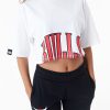 New Era NBA Team Wordmark Chicago Bulls Crop T-Shirt White