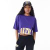 New Era NBA Team Wordmark Los Angeles Lakers Crop T-Shirt Purple M