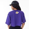 New Era NBA Team Wordmark Los Angeles Lakers Crop T-Shirt Purple S