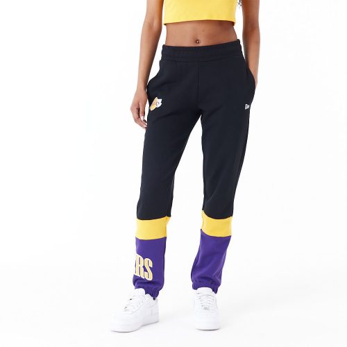 New Era NBA Colour Block Los Angeles Lakers Womens Joggers Black S