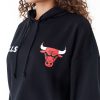 New Era NBA Team Logo Chicago Bulls Womens Crop Pullover Hoodie Black XS