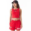 New Era NBA Team Logo Chicago Bulls Crop Tank Top Red L