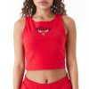 New Era NBA Team Logo Chicago Bulls Crop Tank Top Red M