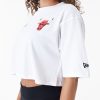 New Era NBA Team Logo Chicago Bulls Crop T-Shirt White XS