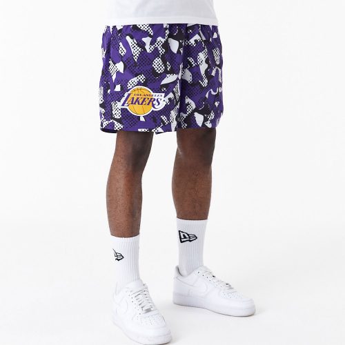 New Era NBA Team All Over Print Los Angeles Lakers Shorts Purple M