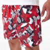 New Era NBA Team All Over Print Chicago Bulls Shorts Red XXL