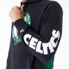 New Era NBA Mesh Panel Boston Celtics Oversized Pullover Hoodie Black L