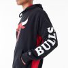 New Era NBA Mesh Panel Chicago Bulls Oversized Pullover Hoodie Black XL