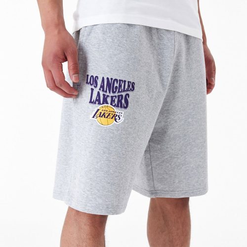 New Era NBA Script Los Angeles Lakers Oversized Shorts Grey M