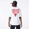 New Era NBA Script Chicago Bulls Oversized T-Shirt White M