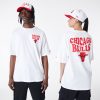 New Era NBA Script Chicago Bulls Oversized T-Shirt White S