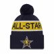 New Era NBA All Star Game 2024 Bobble Knit Beanie Hat Blue ONE