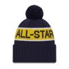 New Era NBA All Star Game 2024 Bobble Knit Beanie Hat Blue ONE