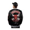 New Era NBA Chicago Bulls 2024 Rally Drive Satin Jacket Black M