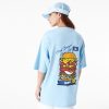 New Era MLB Burger Graphic LA Dodgers Oversized T-Shirt Blue L