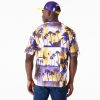 New Era NBA Palm Tree Mesh Los Angeles Lakers T-Shirt Yellow