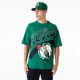 New Era NBA Large Wordmark Boston Celtics Oversized T-Shirt Green XL