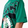 New Era NBA Large Wordmark Boston Celtics Oversized T-Shirt Green XL