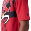 New Era NBA Large Wordmark Miami Heat Oversized T-Shirt Red M