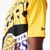 New Era T-Shirt Oversize Los Angeles Lakers NBA Large Wordmark Yellow M