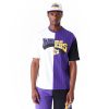 New Era NBA Half Pinstripe LA Lakers Oversized T-Shirt Purple XL