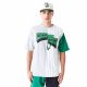 New Era NBA Half Pinstripe Boston Celtics Oversized T-Shirt White L