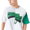 New Era NBA Half Pinstripe Boston Celtics Oversized T-Shirt White XXL