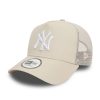 New Era League Essential New York Yankees A-Frame Trucker Cap Brown ONE