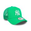 New Era League Essential New York Yankees A-Frame Trucker Cap Green ONE