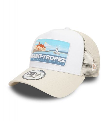 New Era Summer Saint Tropez Stone Trucker Cap Cream