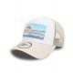 New Era Summer Saint Tropez Stone Trucker Cap Cream ONE