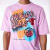 New Era Chicago Bulls Retro Graphic OS Tee Pink M