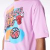 New Era Chicago Bulls Retro Graphic OS Tee Pink L