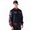 New Era NBA Chicago Bulls Patch Varsity Jacket Black L