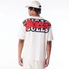 New Era NBA Chicago Bulls Wordmark Stone Oversized T-Shirt White XL