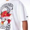 New Era Chicago Bulls Graphic Drop Shoulder Tee White XL