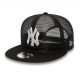 New Era Embroidered Mesh New York Yankees 9FIFTY Cap Black