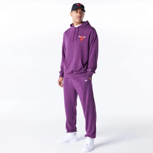 New Era League Essential Chicago Bulls Oversized Pullover Hoodie Purple XL