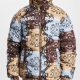 KARL KANI RETRO PAISLEY CORDUROY PUFFER JACKET LIGHT BLUE/MULTICOLOR L