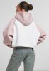 Karl Kani Woven Signature Street Academy Crop Raglan Hoodie White/Rose