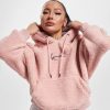 KARL KANI METAL SIGNATURE TEDDY OS HOODIE DUSTY ROSE M